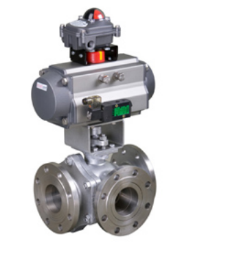 Manufacturer of three-way flange ball valve