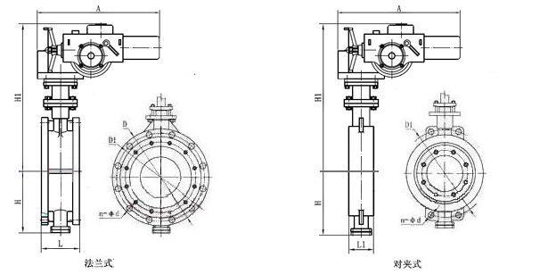 Electric triple eccentric butterfly valve