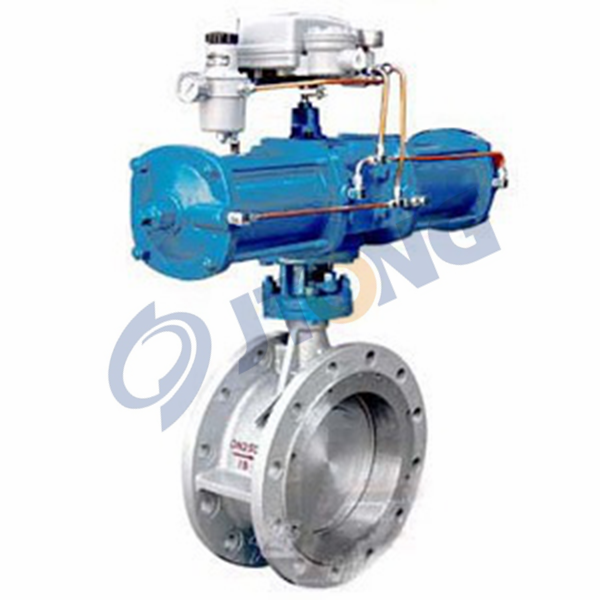 Pneumatic regulating butterfly valve